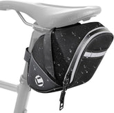 WOTOW Bike Saddle Bag - Waterproof Strap-on Bike Seat Bag - Reflective Bicycle Under Seat Storage Pouch for Road Mountain Bike Cycling Travel